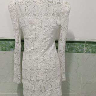 Đầm body ren trắng