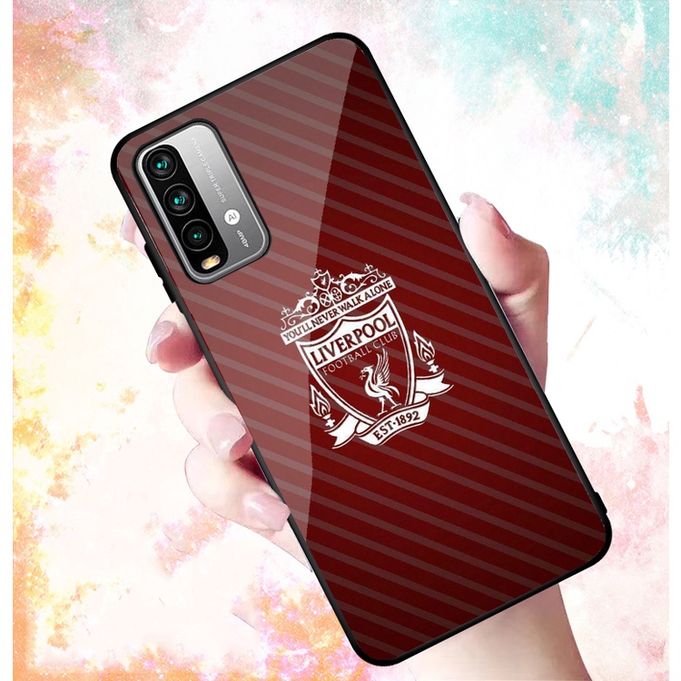 Ốp Lưng XIAOMI REDMI 9T, POCO M3 mặt kính cường lực cao cấp In hình Câu Lạc Bộ Bóng Đá
