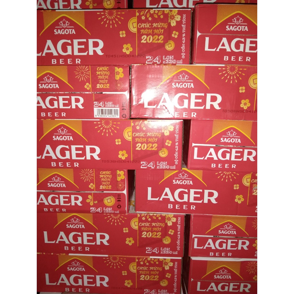 SALE Thùng 24 lon 330ml bia Sagota Lager