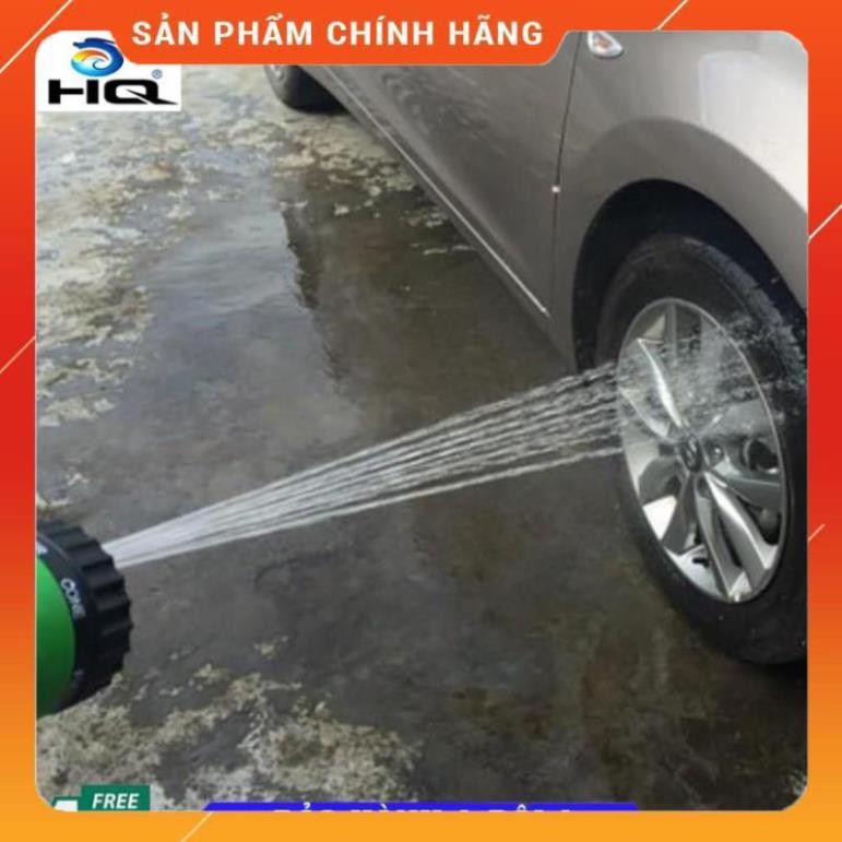 Vòi xịt rửa xe,Vòi phun nước tưới cây tăng áp thông minh 8 chế độ 815498-1 (cút vàng,nối xanh - dây trắng)