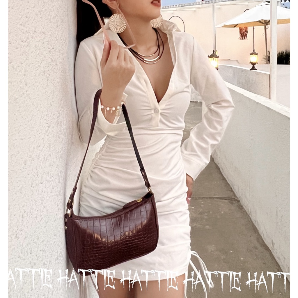Đầm sơ mi tay dài