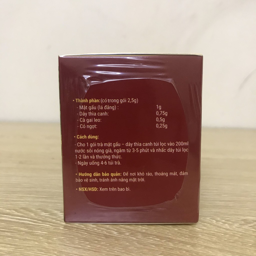 Trà Túi Lọc Mật Gấu Dây Thìa Canh Hộp 150g Dược Phẩm Sadu
