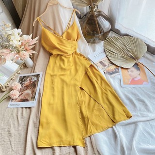 ĐẦM MAXI DÂY LƯNG XẺ TÀ