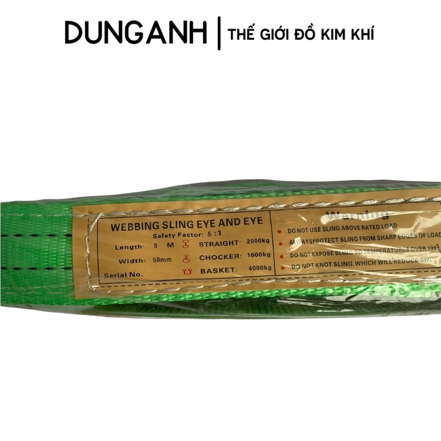 Cáp vải cẩu hàng Kim Khí Dung Anh cáp cẩu hàng siêu bền