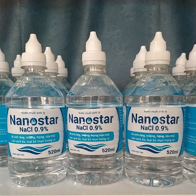 Nước muối sinh lý Nanostar NaCl 0.9%⚕️ HÀNG CHÍNH HÃNG ⚕️ (thực phẩm bảo vệ sức khỏe)