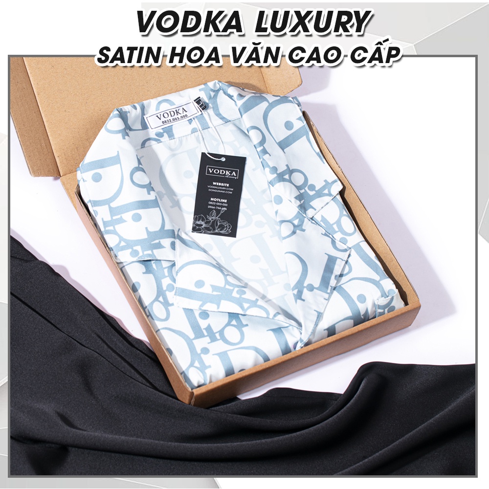Đồ ngủ nam pijama nam VODKA LUXURY lụa satin loại 1 mềm mại, mỏng nhẹ thoáng mát sang chảnh D36