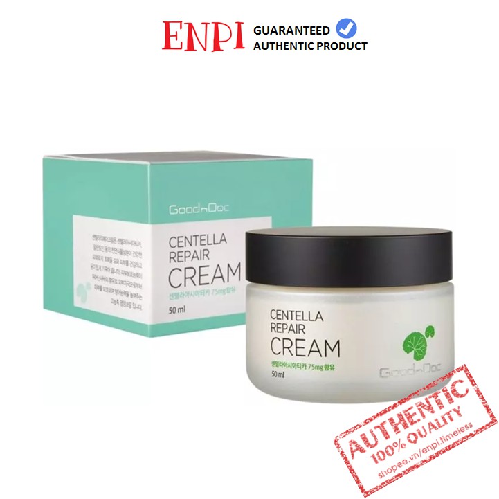 Kem dưỡng ẩm phục hồi rau má Goodndoc Centella Repair Cream 50ml