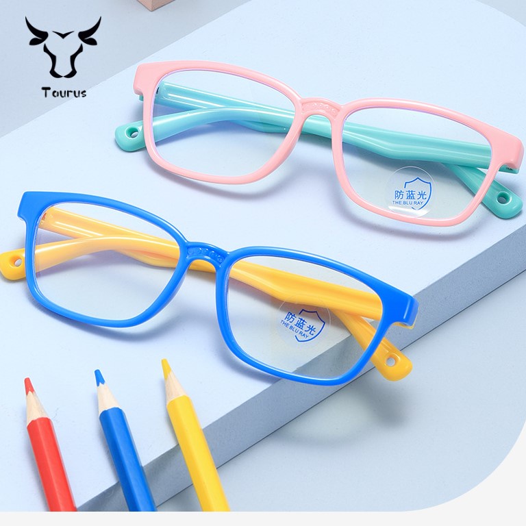 Trẻ em của bảo vệ bức xạ kính được làm bằng Silicone. Chống-mùa thu và Chống-kính màu xanh khung