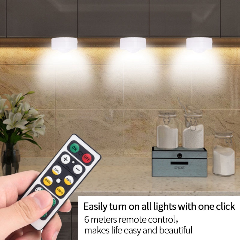 Điều khiển từ xa/ Đèn tròn gắn tủ quần áo tiện dụng