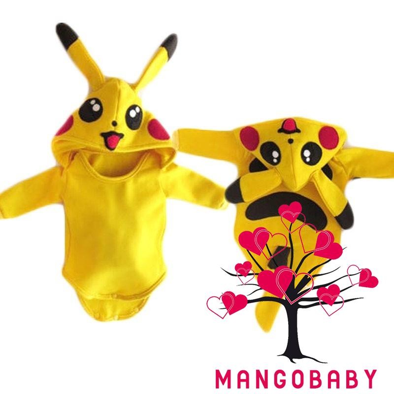 Bộ Áo Liền Quần Hình Pikachu Cho Bé