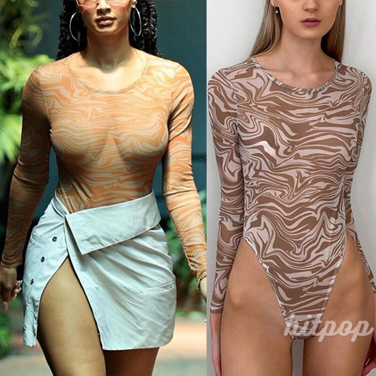 Áo Nữ Tay Dài Họa Tiết Gợn Sóng Thời Trang