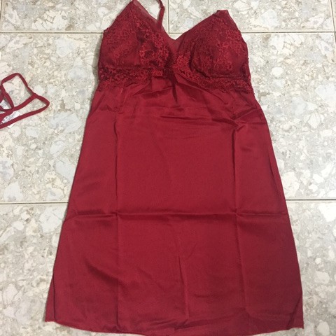 VÁY NGỦ lụa bigsize AMUSE V05 🔥SIEU SALE🔥 MLXL2XL 40-65kg đầm ngủ hai dây lụa phối ren lưng sexy gợi cảm giá rẻ | BigBuy360 - bigbuy360.vn