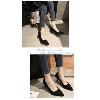 [ ODER ] Giày cao gót da lộn BIGSIZE   (33-43)