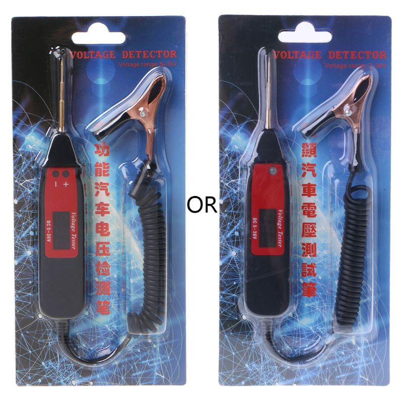 Bút thử nghiệm điện áp có đèn LED và màn hình LCD cho sửa chữa xe hơi