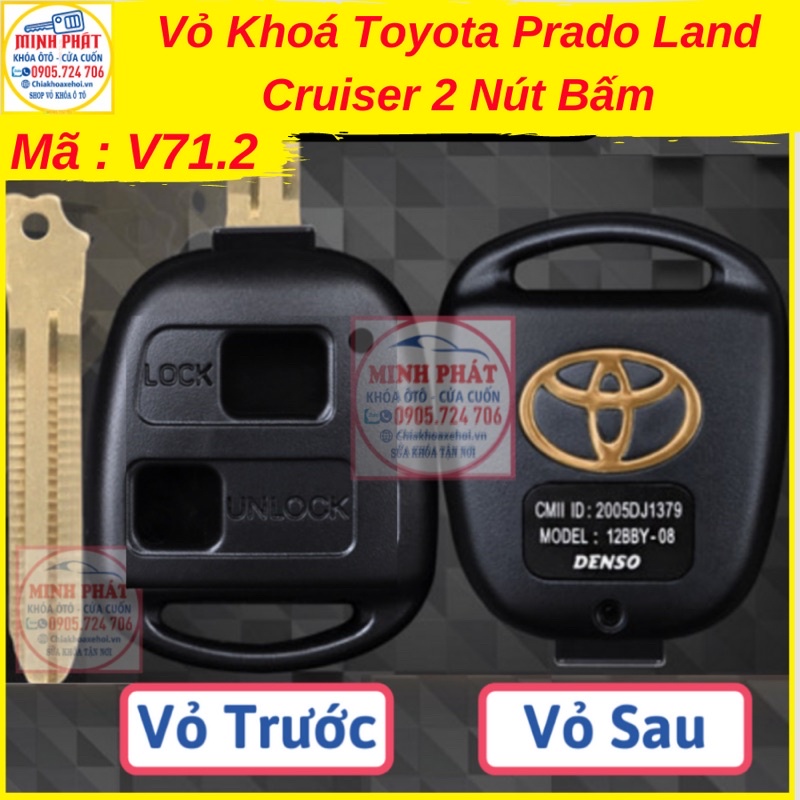 Vỏ chìa khoá Toyota Prado Land Cruiser