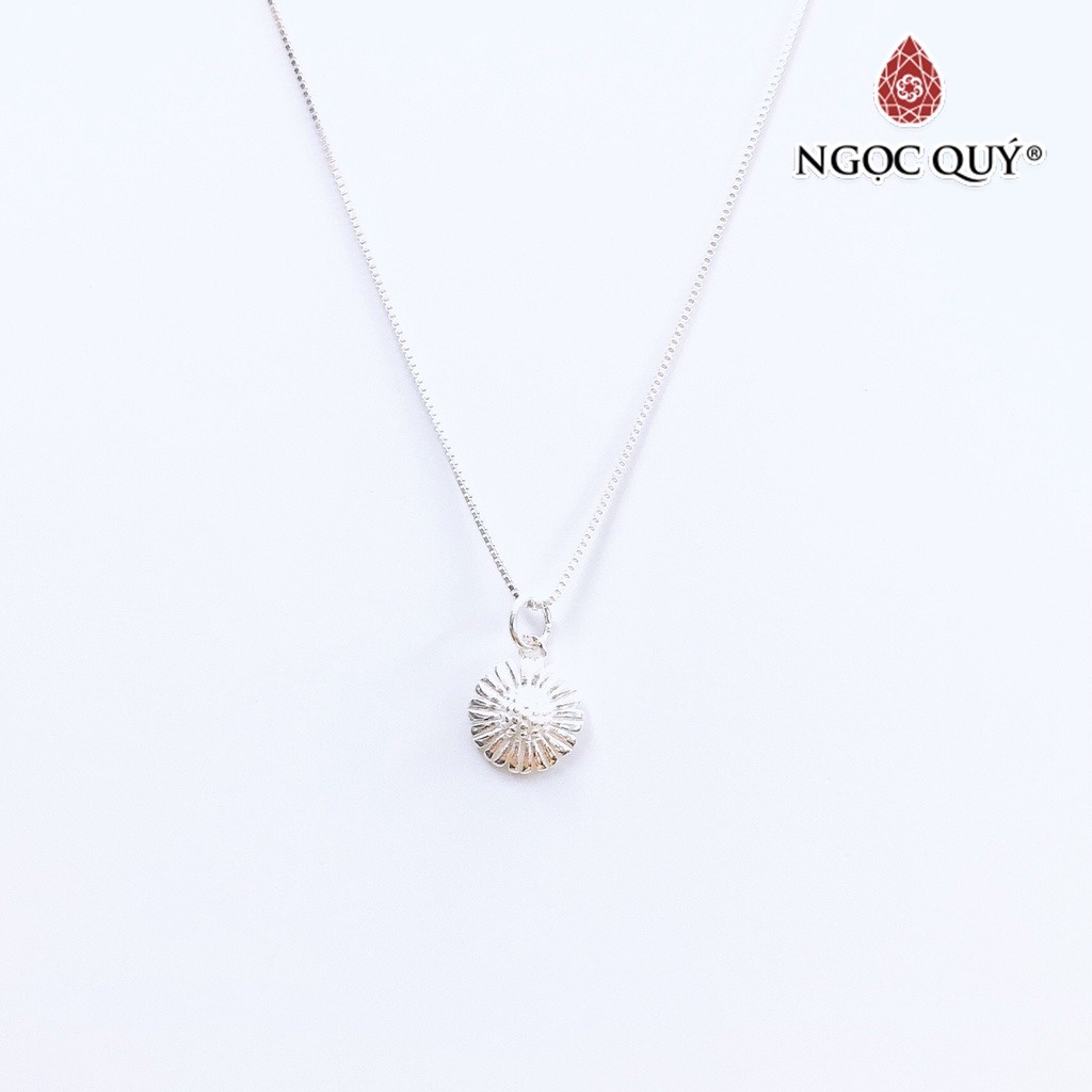 Dây chuyền bạc mặt hoa cúc trắng - Ngọc Quý