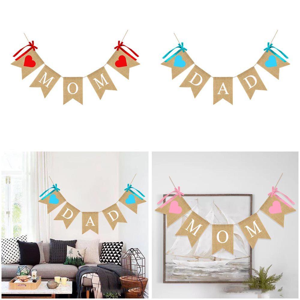 Cờ Vải Lanh In Chữ Happy Mother 'S Day Dùng Trang Trí Ngày Của Mẹ