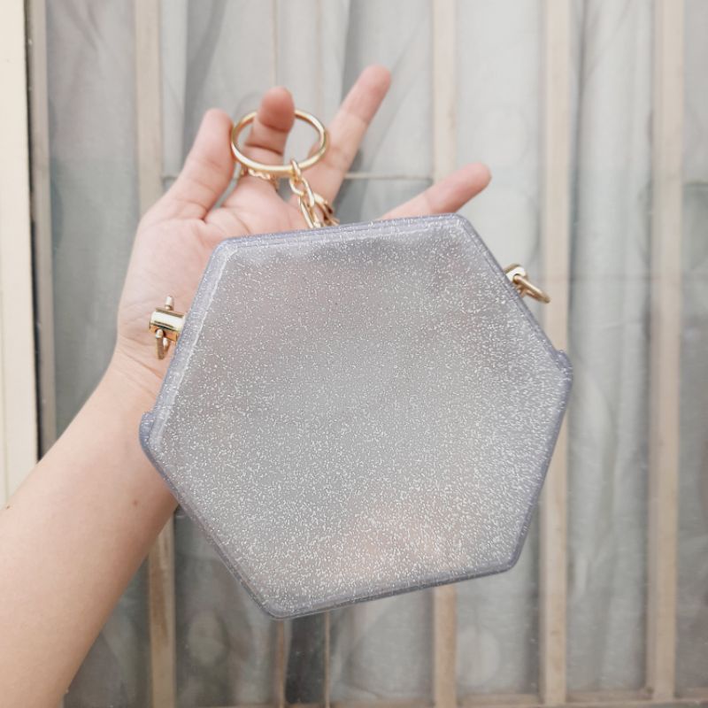 Túi đeo chéo hoặc cầm tay silicon nhựa trong (mini cầm gọn tay)