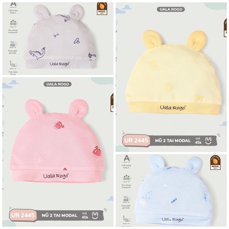 Phụ kiện Mũ, Bao tay chân UALA ROGO ( mẫu mới) , Suzy Baby