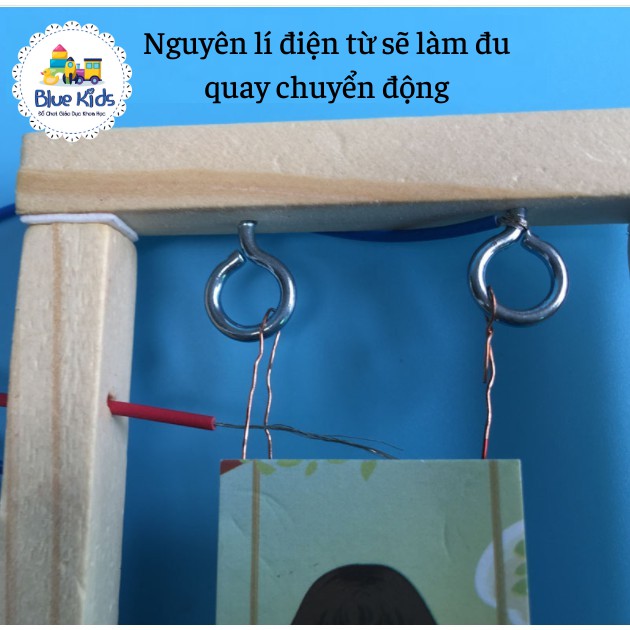 Đồ chơi khoa học STEAM tự làm đu quay điện từ bằng gỗ, kích thích sáng tạo và phát triển trí tuệ