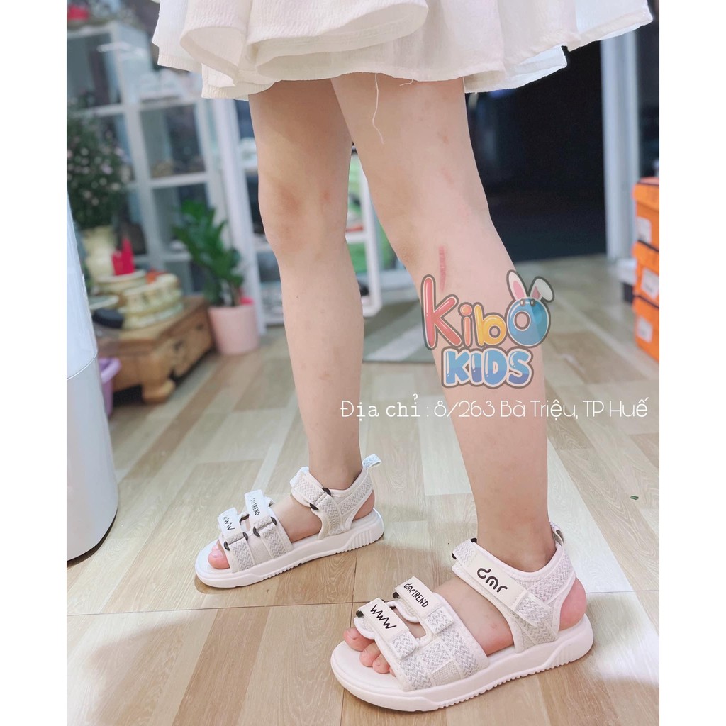 Sandal bé gái - Sandal hàng vải dù 3 quai siêu nhẹ A222