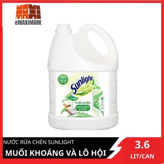 Nước rửa chén Sunlight Thiên nhiên Muối khoáng và lô hội Can 3.6KG