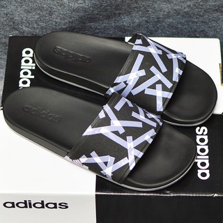DÉP ADIDAS CLOUDFOAM PLUS GRAPHIC MÀU ĐEN ĐẾ XÁM