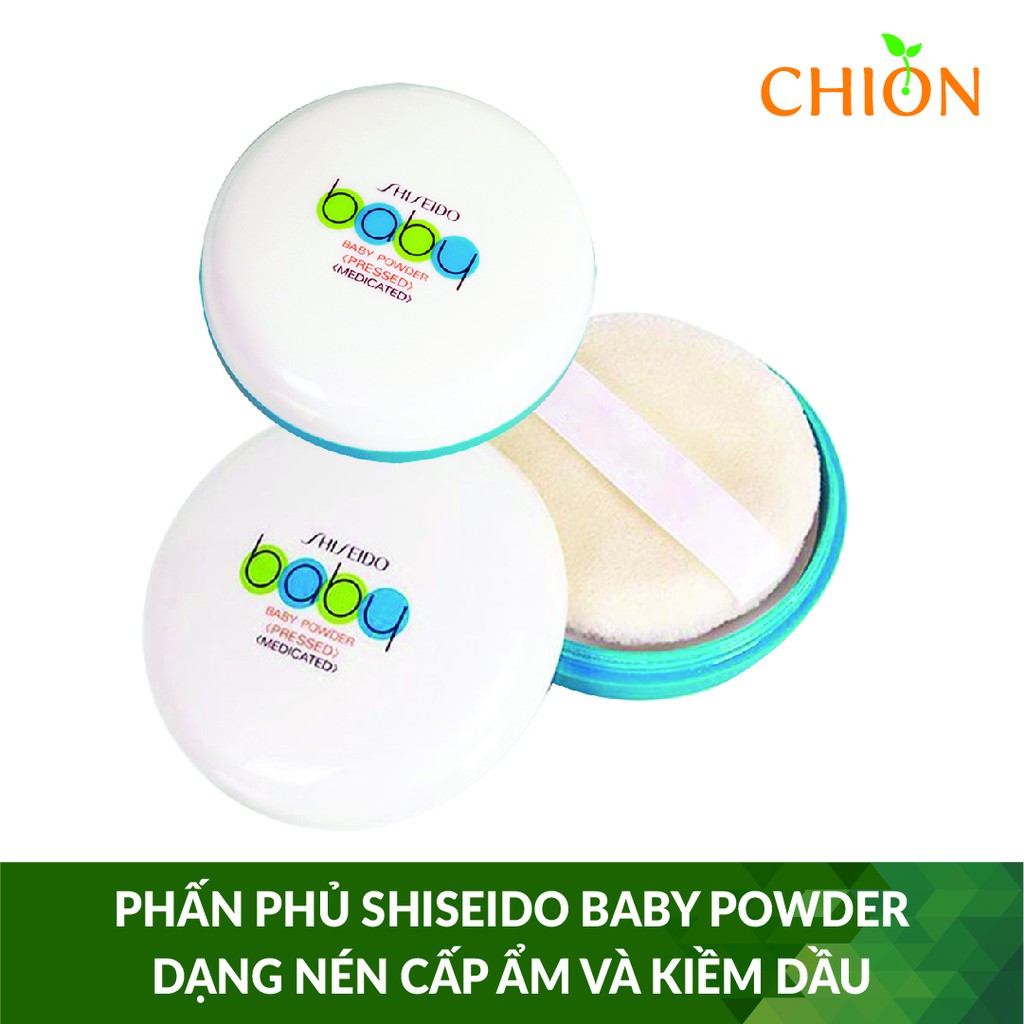 Phấn Phủ Shiseido Baby Powder Dạng Nén Cấp Ẩm Và Kiềm Dầu - Nhật Bản Chính Hãng