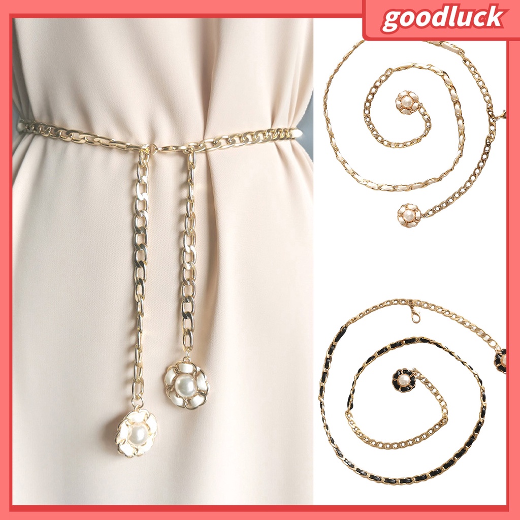 &lt; Golu &gt; Dây Xích Đeo Thắt Lưng Quần Jean Bắt Sáng Với Thiết Kế Đơn Giản Trang Trí Đầm / Trang Sức Bằng Hợp Kim Cho Nữ Mặc Hàng Ngày