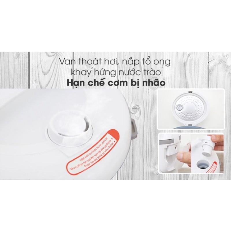 [🎁🎁🎁HAPPYCOOK - Mua 1 tặng 1] Nồi cơm điện Happy Cook 1,8L HCJ - 1822 + Tặng chảo Goldsun