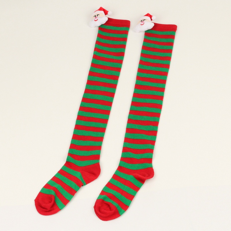 Tất Dài Qua Gối Họa Tiết Giáng Sinh 3D Xinh Xắn Dành Cho Nữ