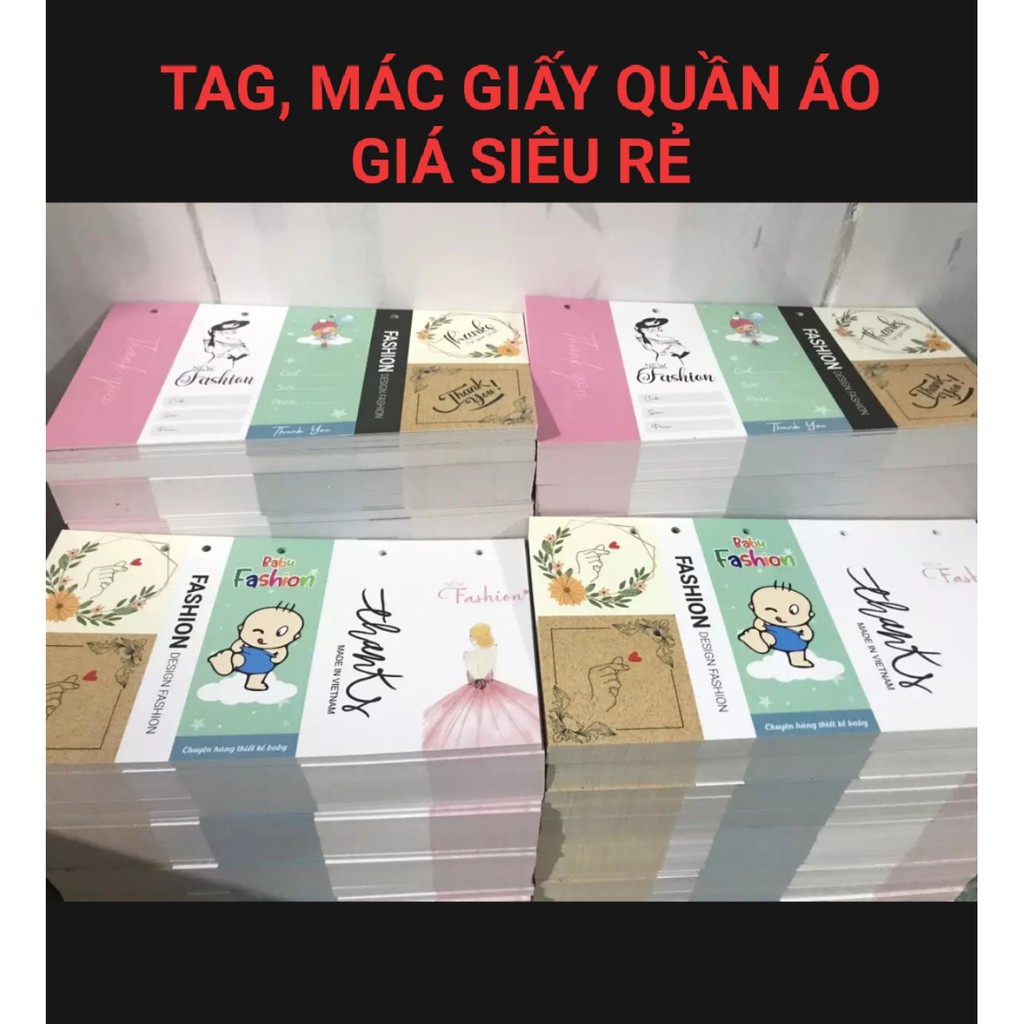 [GIÁ TẬN XƯỞNG] Mác giấy, tag quần áo_(giá siêu rẻ)_(100cai)