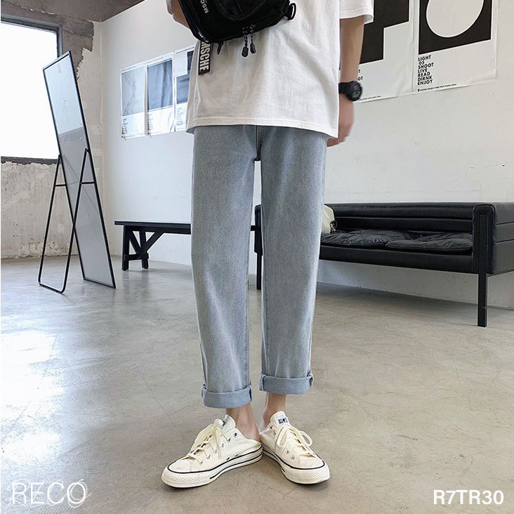 [Mã SKAMSALEP6 giảm 10% TỐI ĐA 100K đơn150K] Quần jean nam Hàn Quốc cao cấp dáng rộng Trousers Loose R7TR30 | BigBuy360 - bigbuy360.vn