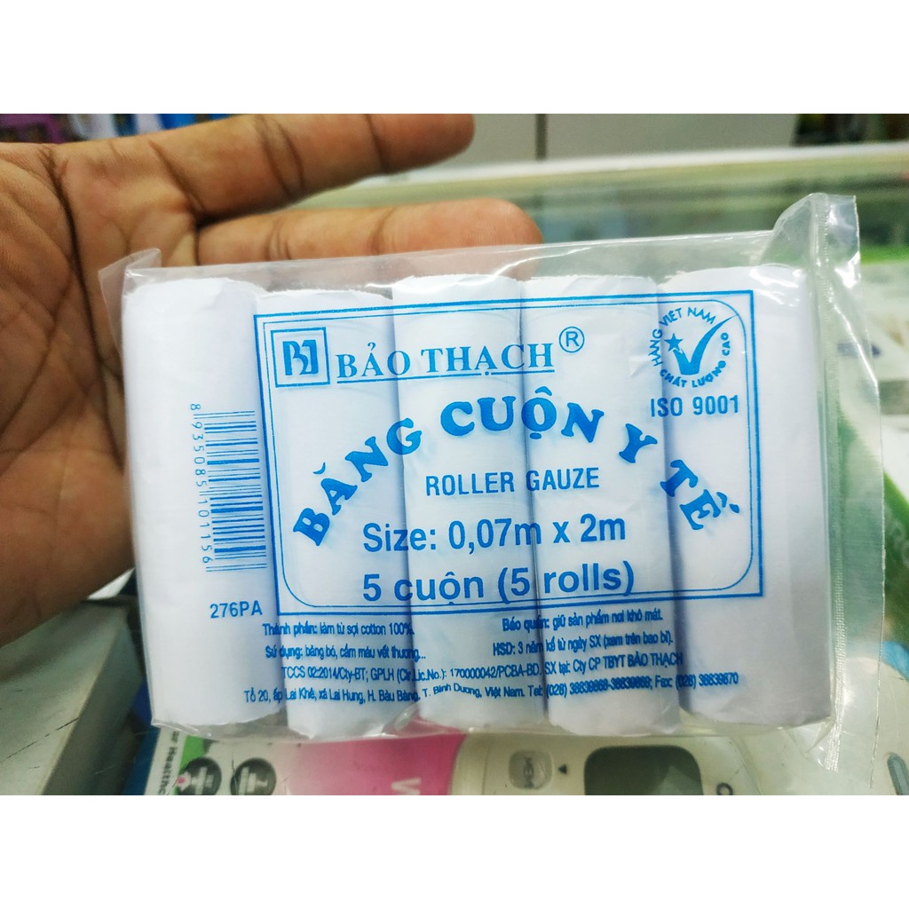 Băng gạc cuộn y tế Bảo Thạch. Bịch 5 cuộn