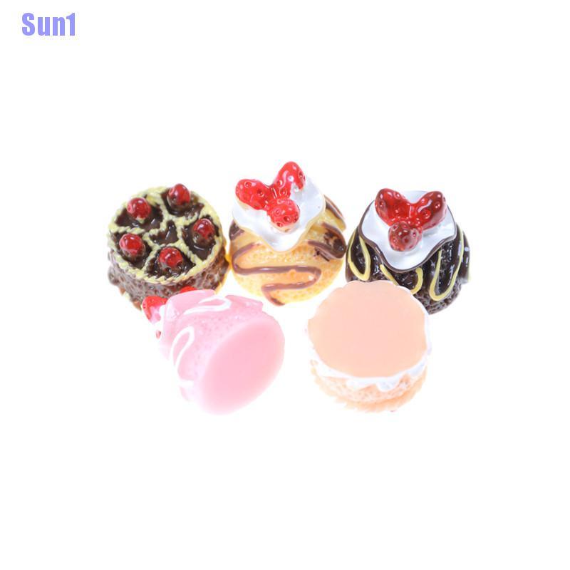 Set 5 Mô Hình Trang Trí Bánh Kem 3d Xinh Xắn