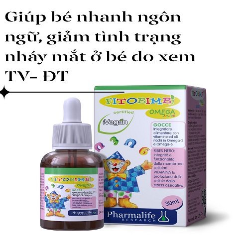FITOBIMBI Omega Junior - Phát Triển Trí Não,Tăng Cường Miễn Dịch,Tốt Cho Mắt