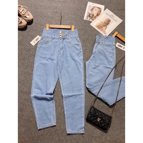 [BÁN SỈ] Quần Jeans BAGGY Bò Nữ 3 Cúc Cạp V Chất Bò Mềm | WebRaoVat - webraovat.net.vn