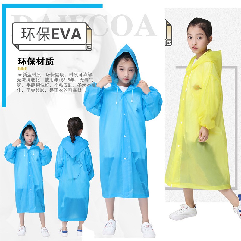 Áo mưa dài chất liệu co dãn cho bé