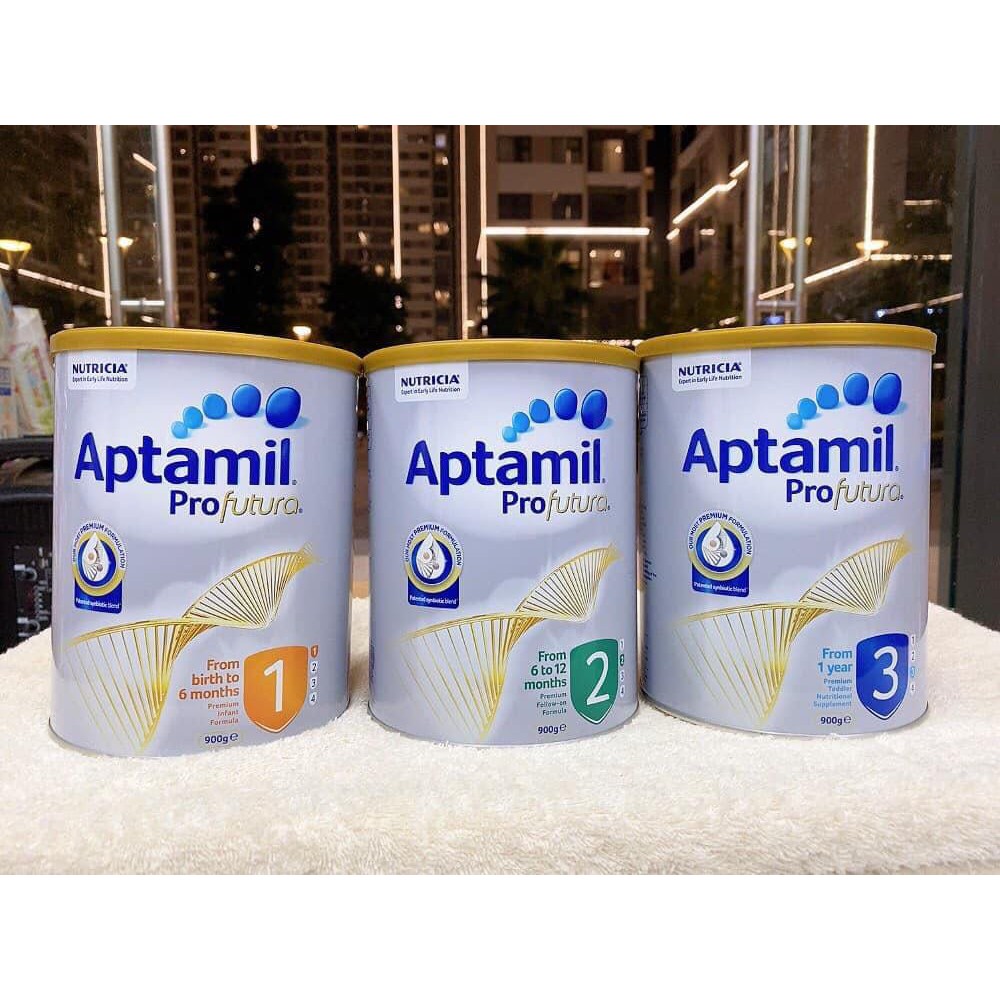 Sữa Aptamil Profutura Úc đủ số 1,2,3,4 cho bé 900g Mẫu mới date xa
