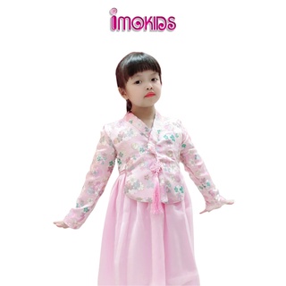 Sét hanbok bé gái Oli River 10-25kg màu hồng nhẹ nhàng váy hanbok bé gái đi chơi tết xinh xắn đầm bé gái dễ thương