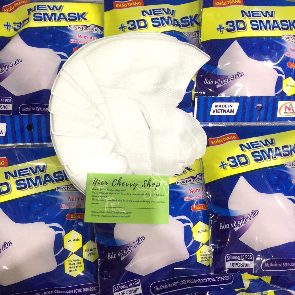 [Chính hãng] Khẩu trang 3D Mask thương hiệu NAM ANH- Famapro - Công nghệ Nhật Bản - Tiêu chuẩn ISO 9001 | BigBuy360 - bigbuy360.vn