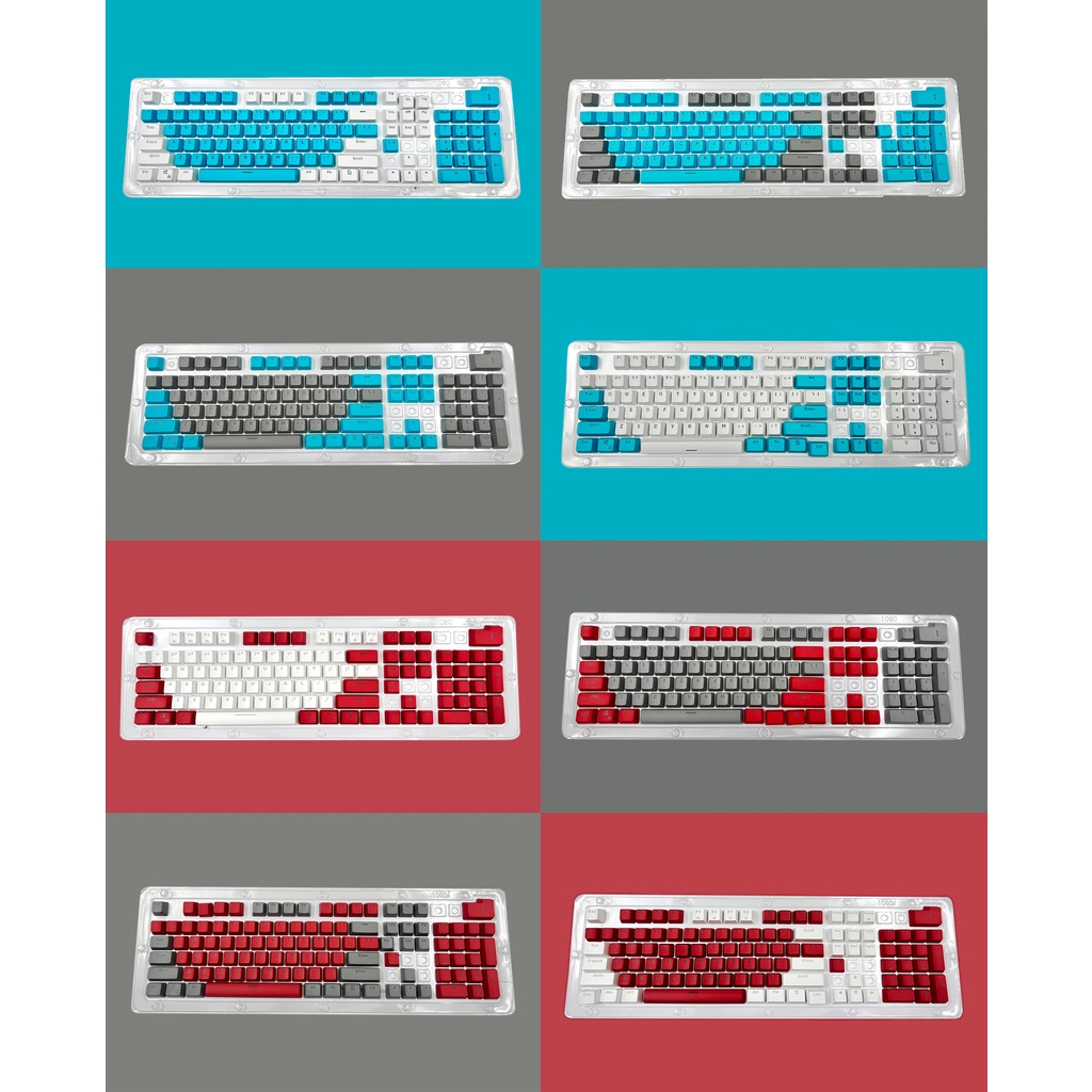 Bộ Keycap Mix Màu Nhựa PBT Xuyên Led Siêu Cứng, Xịn Đẹp, Cam Kết Hàng Đẹp