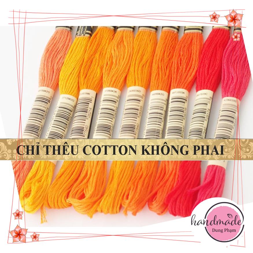 SET 9 TÉP CHỈ THÊU - MÀU NHƯ HÌNH - Chỉ thêu COTTON CXC / MS 49