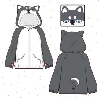 Áo đem hoodie tay nhiều năm với khóa đường kéo phong thái Muco xinh xẻo dễ thương năng động mới