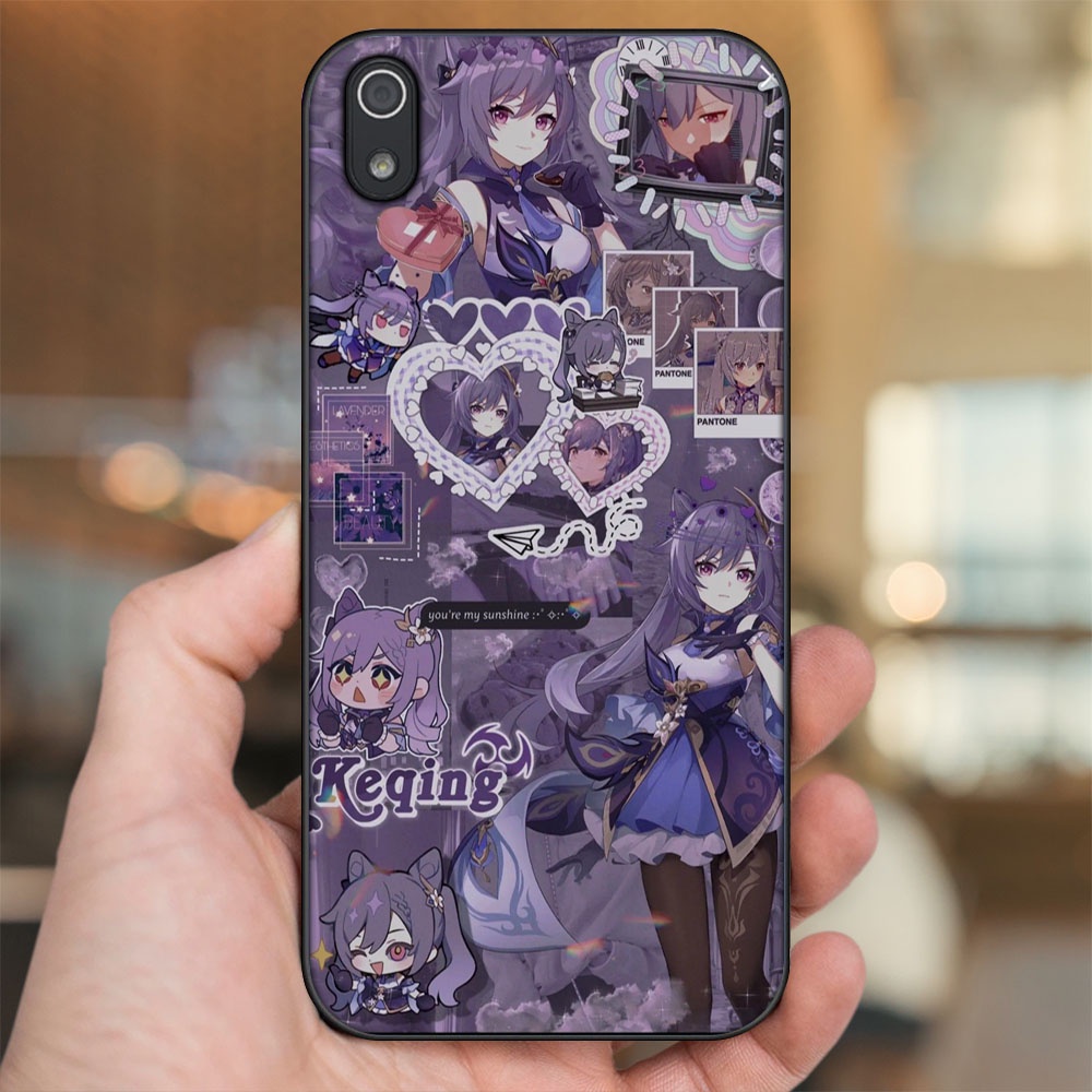 Ốp lưng Xiaomi Redmi 7A viền đen in hình Keqing Genshin Impact