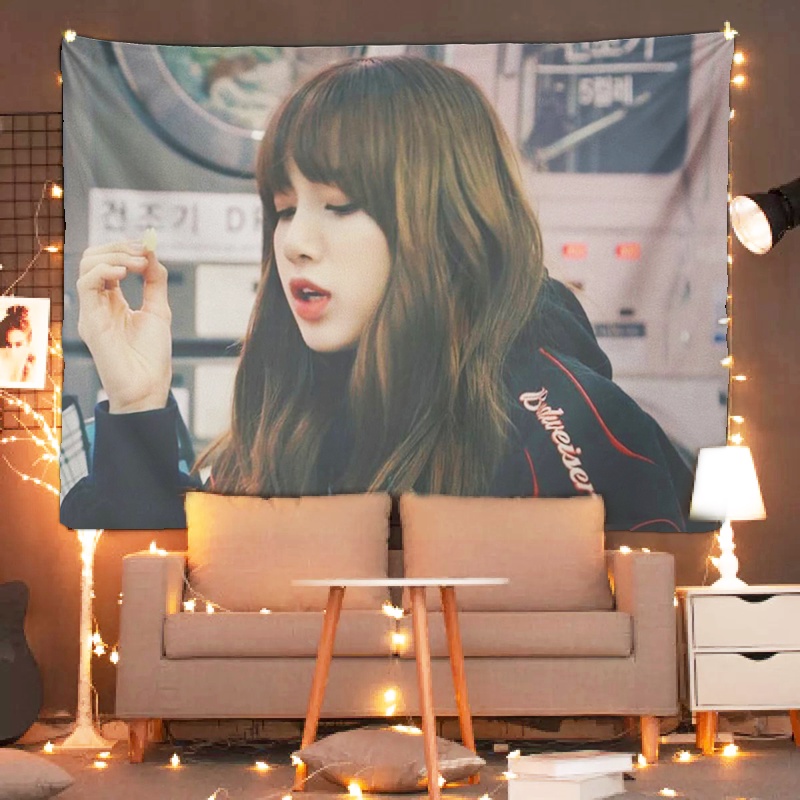 LISA BLACKPINK 3💖FREESHIP💖 Tranh vải treo tường cỡ lớn Decor trang trí phòng ngủ phòng khách 💖 nhận in hình YÊU CẦU