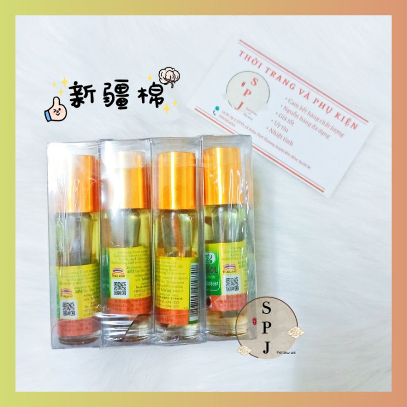 [Hàng Chính Hãng] 01 Chai Dầu Gió Lăn Nhân Sâm Ginseng Green Herb Oil Thái Lan