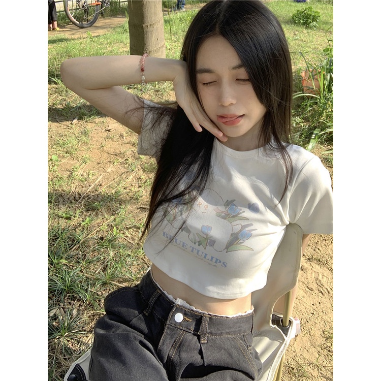 Áo Croptop Tay Ngắn Hở Rốn Thời Trang Mùa Hè Cho Nữ  JH-TX-275