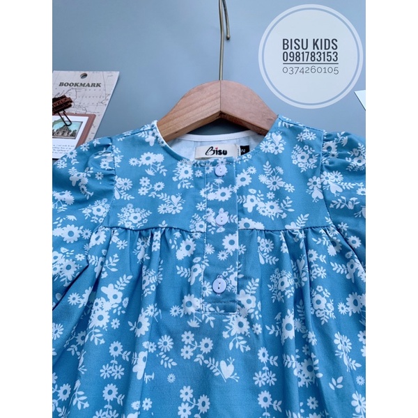 Váy Cho Bé Gái Dáng Xòe Công Chúa Dễ Thương Họa Tiết Hoa Nhí Size Bé Từ 8 - 32kg