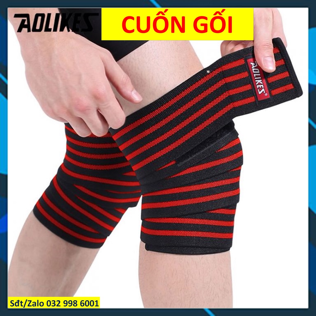 Đai quấn gối 7165 Bó gối thể thao có nẹp Băng gối thể thao Bảo vệ đầu gối Aolikes 7618 7912 7915 7908 7907 7909 ddcg